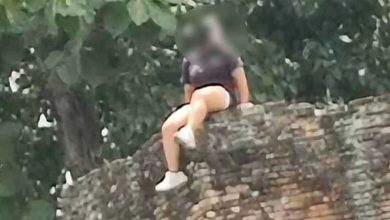 Photo of 坐上清迈古城墙拍照 中国女游客惹怒泰民