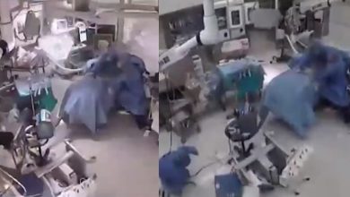 Photo of 地震来了他们没逃！医护飞扑护手术中病患
