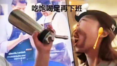 Photo of 吃饱喝足再下班？瑞幸员工拿奶油枪对嘴喷被开除