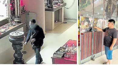 Photo of 窃贼切断折叠连接 神庙门毁香油钱失窃
