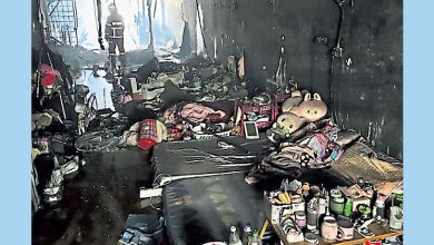Photo of 文良港翠湖园店屋失火 消防员及时控制火势