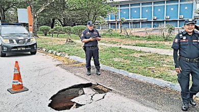 Photo of 沙亚南银禧大道 公共污水管破损地陷