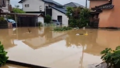 Photo of 日本福井遭强降雨侵袭 当局急发最高级别警报