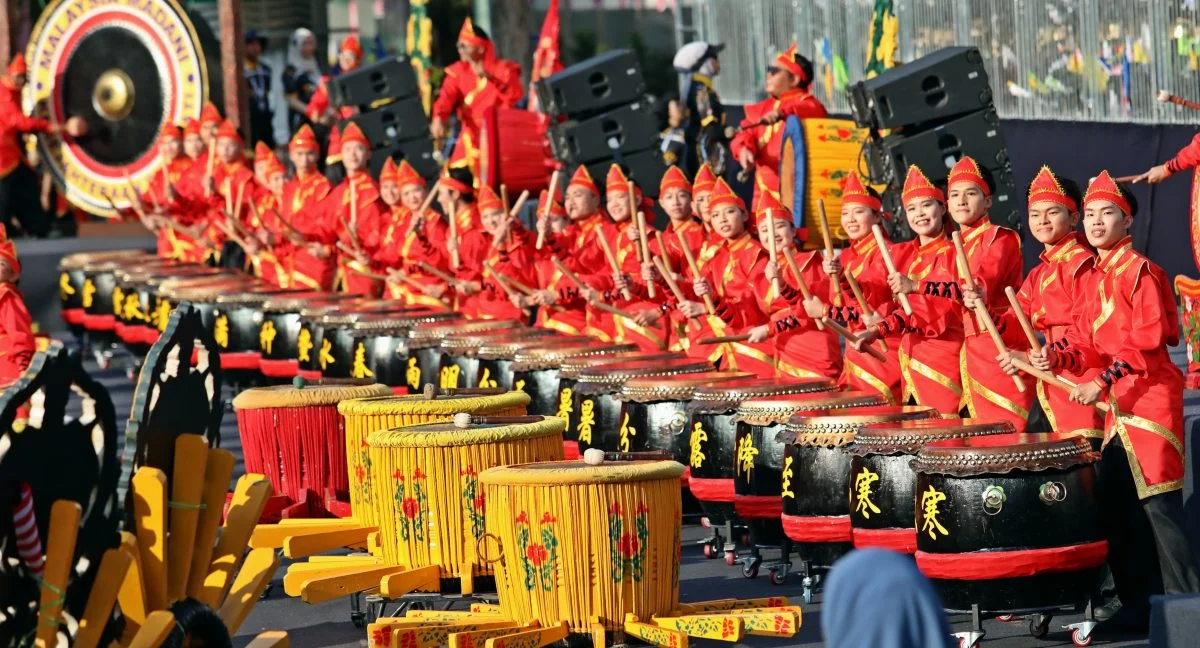 于2009年被列入大马国家非物质文化遗产的二十四节令鼓，今年首次登上国庆庆典的舞台。
