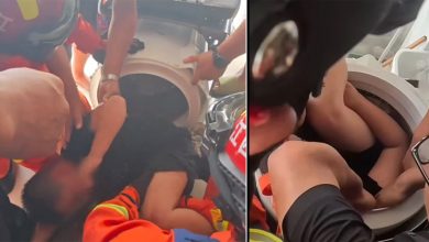 Photo of 贪玩钻洗衣机!男童卡住 消防“剖机”救人