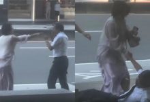 Photo of 3中国妇不满被台北司机称为大陆人 当街推打司机跌倒