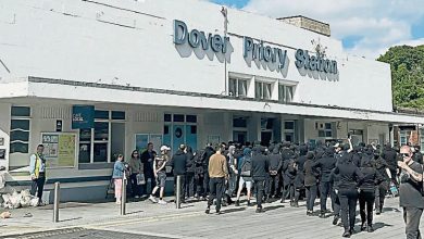 Photo of 黑衣人反非法移民 英多佛港码头一度瘫痪