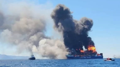 Photo of 载近200辆车渡轮起火！ 船上29人全员获救