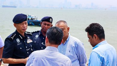 Photo of 巡视渡轮与货轮碰撞地点 槟总警长听取汇报