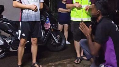 Photo of 爆窃被当场截住 男子跪地求放行