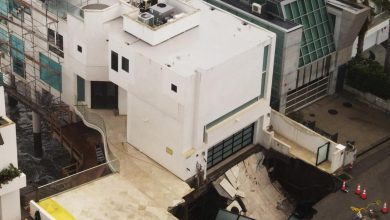 Photo of 美国加州海岸遭巨浪冲击 好莱坞影帝豪宅前地陷