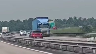 Photo of 红色Myvi逆行险撞 警方追查租车司机