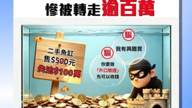 Photo of 放售鱼缸遇支付连结陷阱  港男被骗走约52万