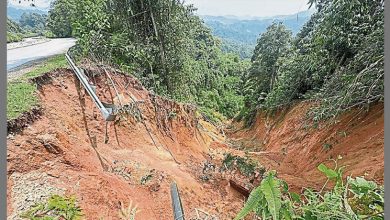 Photo of 话望生往罗京公路土崩 深约30公尺引居民担忧