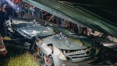 Photo of 集装箱砸中轿车 父女双双丧命