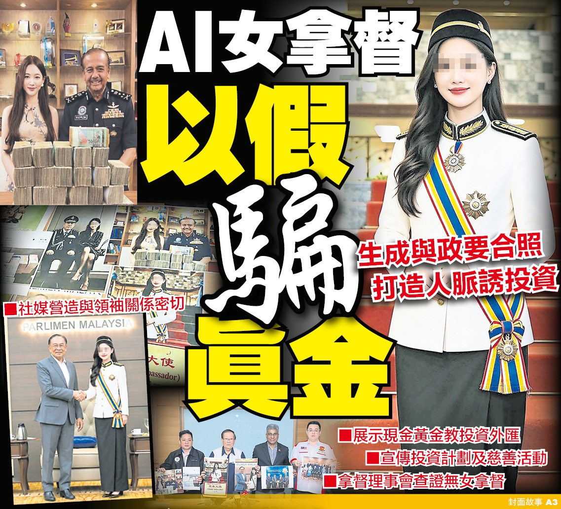 晒国家领袖合照 宣传诱加入投资 “AI女拿督”招摇撞骗