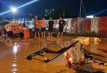 Photo of 亚庇暴雨成灾 数十车辆受困 居民弃车逃生