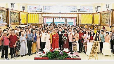 Photo of 百亲友见证佛化婚礼 觉诚法师主法圆满缔结