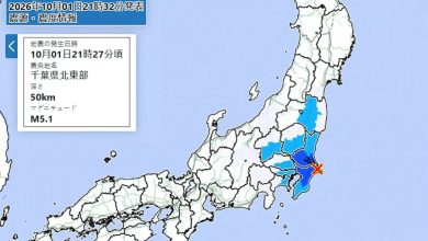 Photo of 日本千叶县东北部 5.1级地震 东京有震感