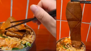 Photo of 螺蛳粉夹出巨型“鞋垫” 真相曝光网民笑翻