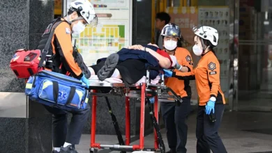Photo of 59岁韩男“商场随机砍人” 戴电子脚镣多项前科