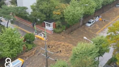 Photo of 韩国首尔暴雨多处淹水  客机无法起降航班受影响